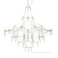 Luxury Chandelier New interior design floating crystal led light chandeliers Manufactory